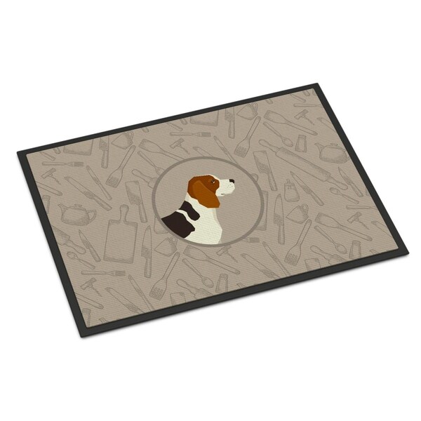 Carolines Treasures 18 x 27 in. Beagle in the Kitchen Indoor or Outdoor Mat CK2166MAT - main